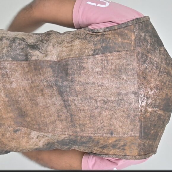 RIDERACT® Mens Motorcycle Vest Biker Leather Vest With CE Armors And YKK® Zipper - Picture 5 of 9